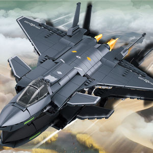 Kit Modello in Plastica di Aereo Militare, Giocattolo Elicottero dell'Esercito, Aereo da Caccia, Lanciamissili Balistico, Set di Costruzioni con Camion - Product Image 4