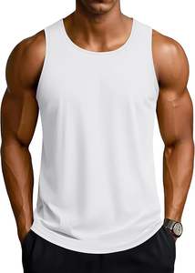 เสื้อกล้ามระบายอากาศได้ดีสำหรับผู้ชายเสื้อแขนกุดสำหรับฟิตเนสฤดูร้อนอินเทรนด์เสื้อกล้ามลำลอง - Product Image 3