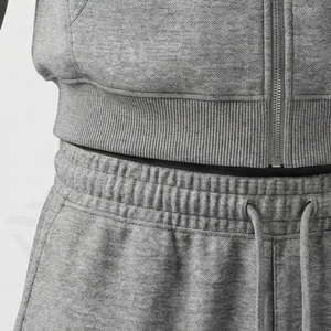 Arrival Tracksuit Men's Zip Up <b>Distress</b> Embroidery Letters All Over Acid Wash Hoodie Sweatpants OEM French Terry Athletic Set - Product Image 5