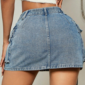 2025 mode femmes taille haute été Denim jupe Offre Spéciale coton dames tenue décontracté respirant Y2k jupe - Product Image 5