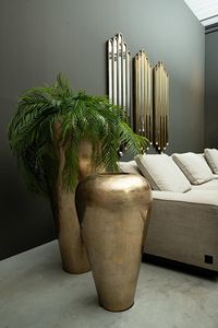 Florero de Metal de aluminio cepillado negro de diseño moderno Florero grande de pie para fiestas de boda Suministro directo de fábrica - Product Image 5