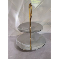 Nieuwe Aanwinst Modern Stijlvol Design Ecologisch Hoogwaardig Metalen Taartplateau Michael Aram Hydrangea 2-Laags Dessertplateau