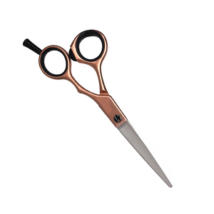 Tijeras de corte de pelo de peluquero de acero inoxidable alemán, mango recubierto de Color, reposapiés ajustable, hoja afilada para uso en salón de belleza - Product Image 3