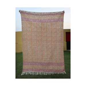 Manta de Lino Acrílico Premium con Motivo Azul, 60x80 Pulgadas, Suave y Elegante, con Caída Perfecta, Cumple con la Normativa BIS, Hecho en India, para Compradores que Buscan un Estilo Minimalista de Lujo - Product Image 6