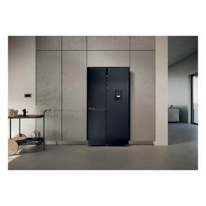 Refrigerador con congelador de puertas francesas SERIE 7 de 3 puertas HSPR79F18EWMB Total No Frost Negro cepillado Clase E Dimensiones - Product Image 4