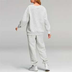 Haute qualité hiver deux pièces ensemble sweats à capuche personnalisés haut pantalon pour femmes survêtements décontractés Vintage ample pleine longueur femmes ensembles - Product Image 6