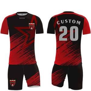 Uniformes de rugby rouge et noir conçus sur mesure avec un tissu respirant et une durabilité améliorée, idéaux pour les matchs de rugby intenses - Product Image 1
