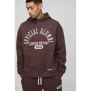 ชุดวอร์มกางเกงทรงตรงมีฮู้ดสำหรับผู้ชายชุดวอร์มทรงบ็อกซี่ขนาดใหญ่พิมพ์ลายได้ตามต้องการ - Product Image 4