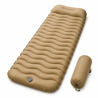 Matelas de couchage gonflable en TPU avec gonfleur intégré, matelas pneumatique imperméable avec oreiller, portable, 4 saisons, camping, randonnée, plage