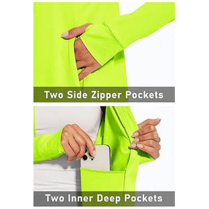 Chaquetas atléticas ligeras con cremallera para mujer a la moda 2025 sudaderas con capucha gimnasio Yoga Tops ropa de entrenamiento para correr con bolsillo - Product Image 3