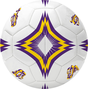 OEM logotipo personalizado PU balón de fútbol tamaño 5 blanco púrpura amarillo partido equipo de fútbol balón de entrenamiento Durable impreso bola a granel al por mayor - Product Image 2