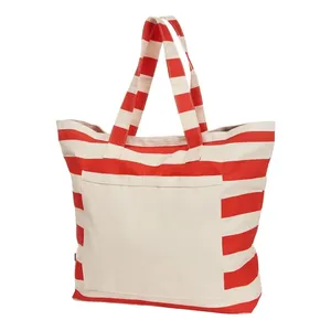 Sacs fourre-tout en coton personnalisés pour la plage, produits promotionnels - Product Image 4