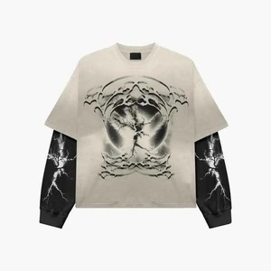 เสื้อยืดธรรมดาแขนคู่ | ผ้าคอตตอน-โพลีเอสเตอร์ผสม | ลดขนาดและซักได้ก่อน | สัมผัสนุ่มไร้ริ้วรอยและเหมาะสำหรับสวมใส่ในชีวิตประจำวัน - Product Image 6