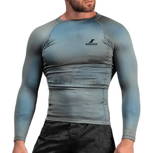 T-shirts de compression Gym Fitness Sport pour hommes Vêtements de sport à séchage rapide avec manches complètes T-shirts vierges fabriqués - Product Image 1