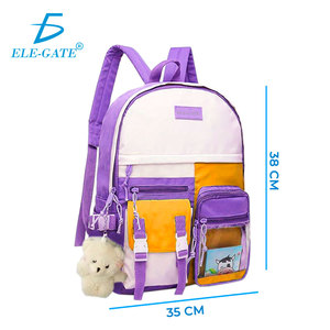 Set di 4 Zaini Casual Stile Coreano di Grande Capacità, Resistenti all'Acqua, Antifurto, in Tela con Fodera in Poliestere e Chiusura a Cerniera per Donne - Product Image 1