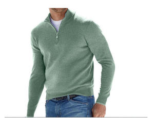 Nouvelle chemise homme 2025 en toile 100 % coton, brodée, pour le golf, sport, avec fermeture éclair, col formel, séchage rapide, logo personnalisé, qualité supérieure - Product Image 2