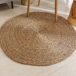 Alfombra de suelo de jacinto de agua de Vietnam hecha a mano para decoración ecológica - Product Image 4