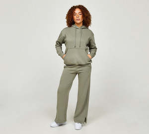 Ensemble de pantalons de survêtement évasés de haute qualité pour femmes pull à capuche survêtements motif solide à la mode à capuche Jogging costume pour l'hiver - Product Image 4