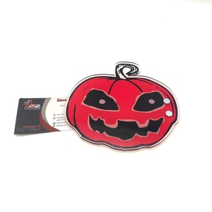 Azulejos de pestañas acrílicas con logotipo personalizado de Halloween con imanes para pinzas, diseño sostenible ovalado, azulejos de pestañas con lazo de calabaza bonitos personalizados - Product Image 1