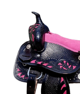 Selle Western en cuir véritable de qualité supérieure pour les courses de barils et l'équitation - Product Image 4