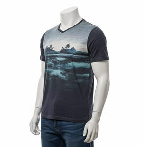 T-shirt pour homme à col rond imprimé à séchage rapide, tissu en polyester, respirant, léger, décontracté, sport, fitness, entraînement, été, protection UV - Product Image 5