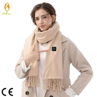 Écharpe chauffante d'hiver pour femme, nouvelle collection, chauffe-cou rayé, écologique, 100% polyester, intelligent, vente chaude