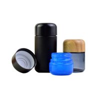 Grosir Wadah Kaca Kedap Udara Anti Bau 4oz, Tebal, Tahan UV, Tutup Anti Anak, Kuas, untuk Camilan, Jeli, Kue Kering, Permen