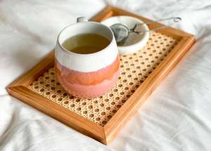 Lot de 3 plateaux de service en rotin de forme rectangulaire faits à la main de style exclusif présentoir de fruits plateau de table restaurant hôtel fourniture d'articles - Product Image 5