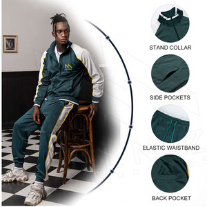 Ensemble de survêtement deux tons personnalisé pour hommes grande taille 100% coton polyester nouveau design vêtements de rue en coton polyester en vrac - Product Image 6