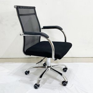 MF-BH110 Contemporary Swivel Office Chair Adjustable Headrest Lift Mesh Back Modern for Home Office Home PU Foam Fabric Plastic - Product Image 4