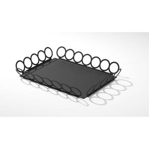 Juego de Bandejas Decorativas Doradas con Espejo, Bandeja Redonda de Metal Festoneada para Perfumes, Bandejas de Lujo para Decoración de Mesa de Bodas y Fiestas - Product Image 5