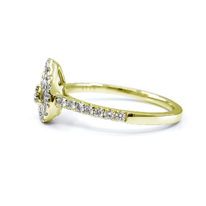 Prix d'usine – Bijoux de fiançailles et de mariage adorables, meilleure qualité, or jaune 18 carats, diamant naturel taille brillant, sertissage pavé - Product Image 2