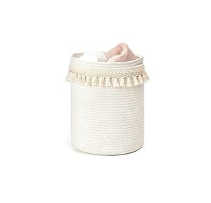 Panier de rangement élégant en macramé tissé à la main à la perfection et idéal pour l'organisation décorative et fonctionnelle de la maison - Product Image 3