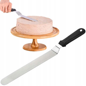 Spatule Couteau à Pâtisserie en Acier Inoxydable AG611A Écologique Longue de 4 Pouces Forme Ovale pour Gâteaux Crèmes Pâtisseries Style Ins - Product Image 2