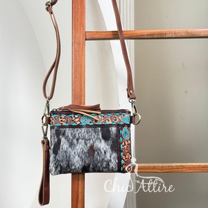 Bolso de mano de cuero de vaca genuino occidental de moda 2025 de lujo al por mayor Mini bolso cruzado de mano para mujer - Product Image 1