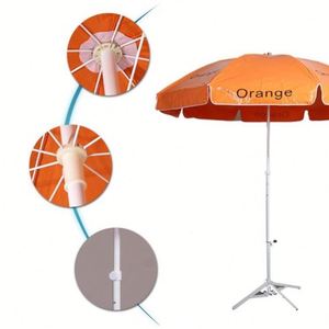 Sombrilla Promocional Plegable de Acero Inoxidable/Hierro de 180 cm de Diámetro, Personalizable, para Exteriores, Playa, Patio - Product Image 6