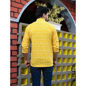 Chemise décontractée pour homme en coton imprimé à manches longues, respirante, en popeline ou tissu Oxford, motif floral ou à pois, offre ODM - Product Image 5