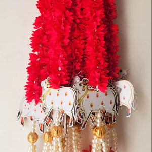 Decoración para el Hogar y el Jardín, Telón de Fondo para Bodas, Guirnaldas Colgantes para Mandap, Escenario, Toran, Guirnalda Artificial de Jazmín y Rosas, Decoración Festiva para Diwali - Product Image 1