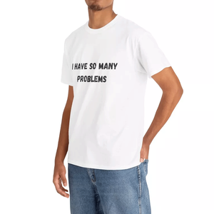 Tengo tantos problemas Camiseta estampada Camiseta blanca Unisex de algodón pesado - Product Image 2