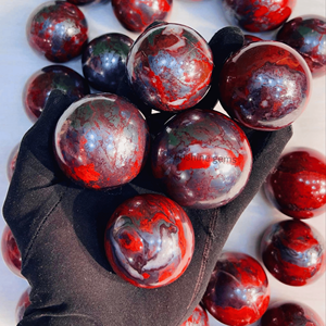 Hematita con esfera de cristal de jaspe rojo, esfera de jaspe de piedras preciosas Naturales para Curación, meditación y decoración, suministro a granel - Product Image 5