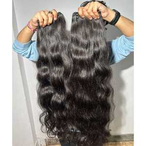 Meilleure vente couleur naturelle du vendeur de paquets de cheveux Remy droits et soyeux de temple indien vierge pour les extensions de cheveux humains - Product Image 3