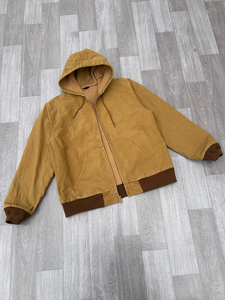 Chaquetas de hombre Chaqueta para hombre Custom Vintage Faded Washed Zip Carpintero Invierno Pato Lona Ropa DE TRABAJO Camionero - Product Image 3