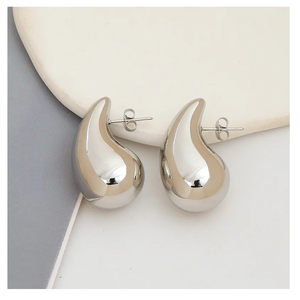 High Quality 18K PVD Gold Plated Stainless Steel <b>Hoop</b> <b>Earring</b> Lightweight Waterproof Ball Hollow <b>Fashionable</b> Stud <b>Earrings</b> - Product Image 3