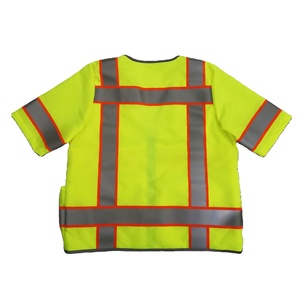 Class 3 Yellow Polyester Oxford & Mesh <b>Reflective</b> Fire Resistant Safety Vest Two-Tone <b>Film</b> Pockets Custom Logo Unisex Design - Product Image 4