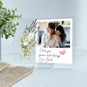 โคมไฟตั้งโต๊ะไมกาปรับแต่งได้พร้อมกรอบไม้เรืองแสงอบอุ่นสมบูรณ์แบบของขวัญวันแม่สำหรับบ้านของเธอ - Product Image 5