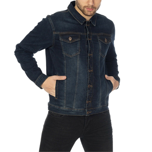 Vestes en jean 100% coton pour hommes, décontractées, couleur unie, poche, veste fine pour hommes, style de haute qualité, vêtements pour hommes, veste en jean - Product Image 2