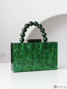 Handmade Chic <b>Crystal</b>-Studded Bridal Purse Customizable Resin Acrylic Clutch in <b>Angel</b> Style for Parties - Product Image 3