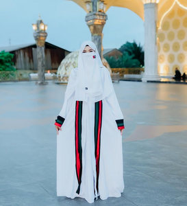 Vêtements pour femmes musulmanes Abaya caftan brodée avec de belles manches brodées Abaya meilleure vente à prix d'usine - Product Image 5