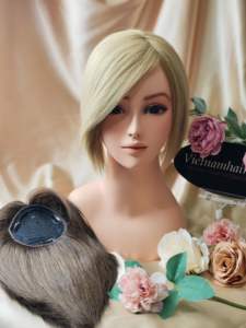 Alta calidad 100% Virgen vietnamita Hair Topper hecho a máquina recto cutícula completa precio al por mayor hecho en Vietnam - Product Image 2