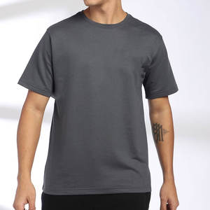 T-shirts pour hommes en tissu de coton lourd et respirant à transfert de chaleur pour vêtements de rue de grande taille pour adultes - Product Image 1